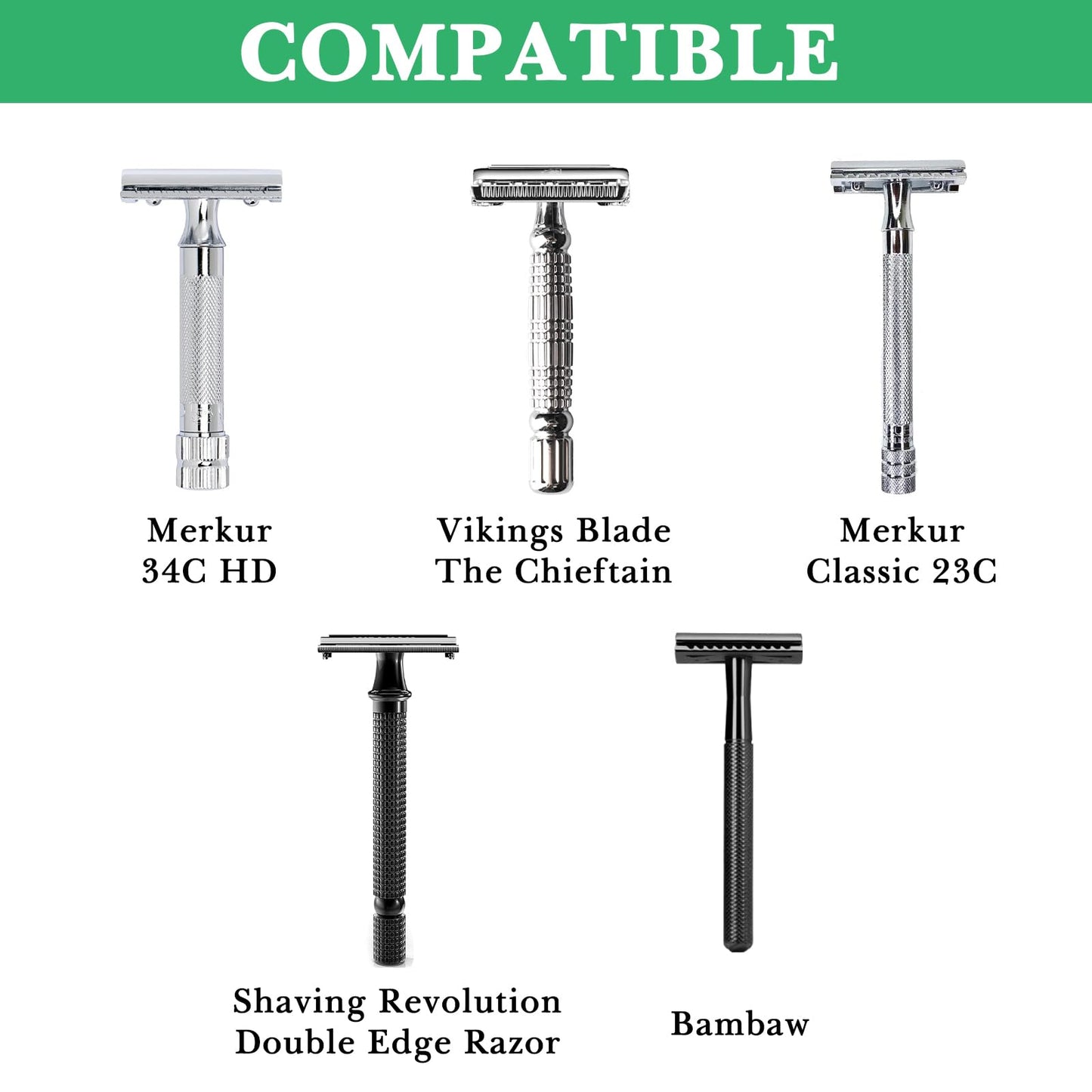 Linkidea Stainless Steel Razor Stand and Brush Holder with Non-Slip Base, Creative Bamboo Style Safety Shaver Organizer Compatible with Vikings Blade Beauty and Personal Care Linkidea