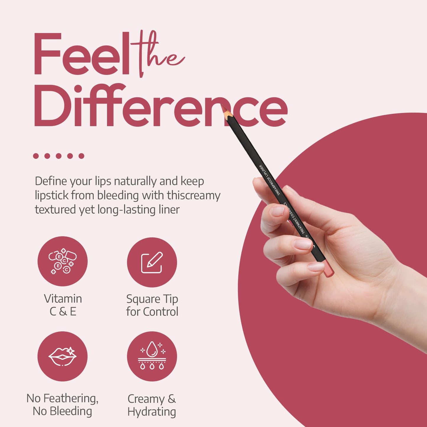Sorme Waterproof Lip Liner - Non-splintering Smearproof Lip Liner - Revitalizing with Lecithin, Vitamins C and E Beauty & Personal Care SORMÉ