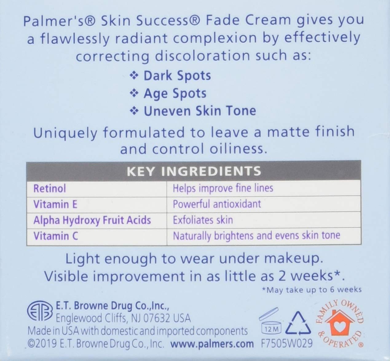Palmer's Skin Success Anti-Dark Spot Fade Cream - Oily Skin, 2.7 Ounce Beauty & Personal Care Palmer's