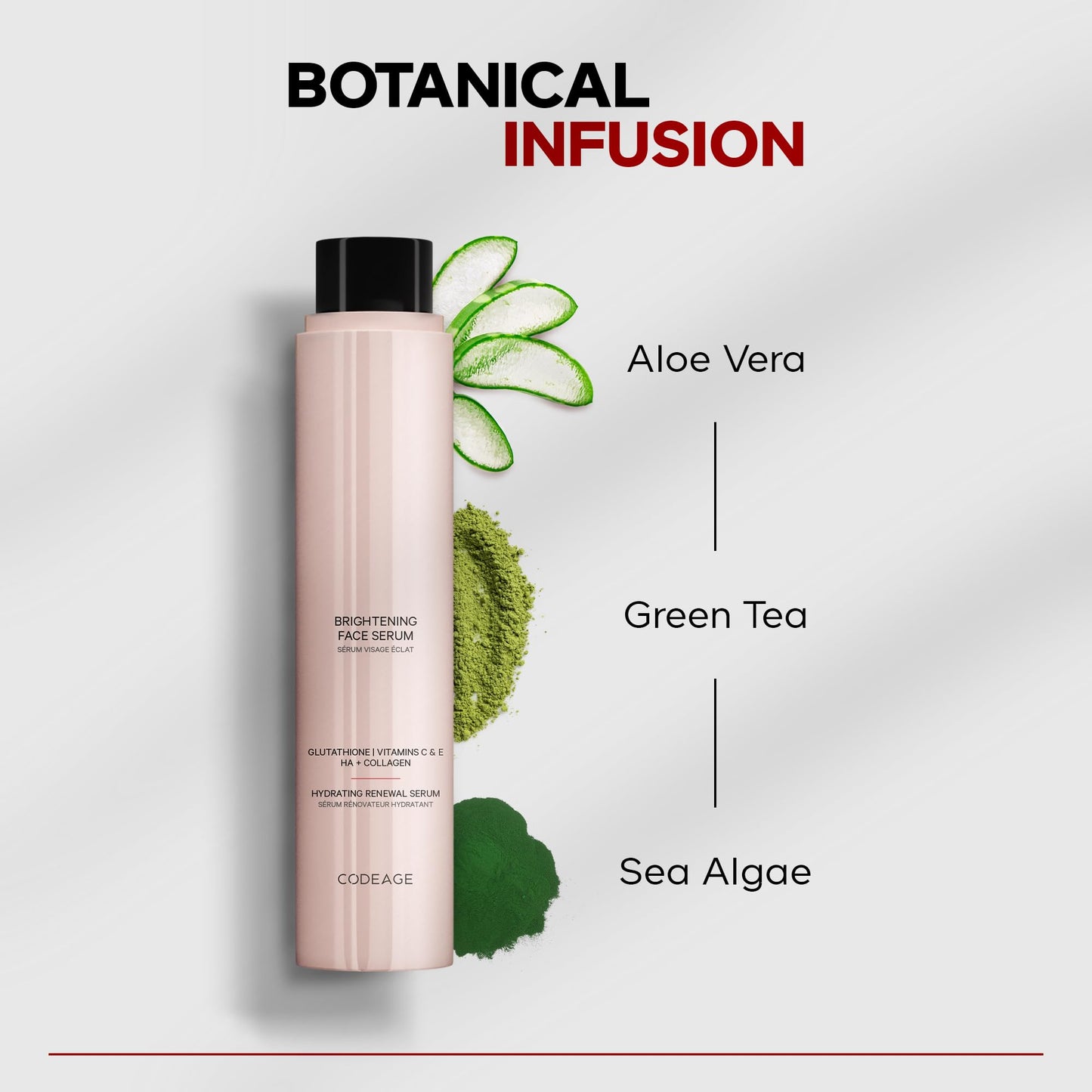 Maison Rouge Brightening Face Serum Refill by Codeage - Glutathione, Vitamin C, E, Hyaluronic Acid & Collagen - Radiance & Antioxidant Support Beauty & Personal Care Codeage