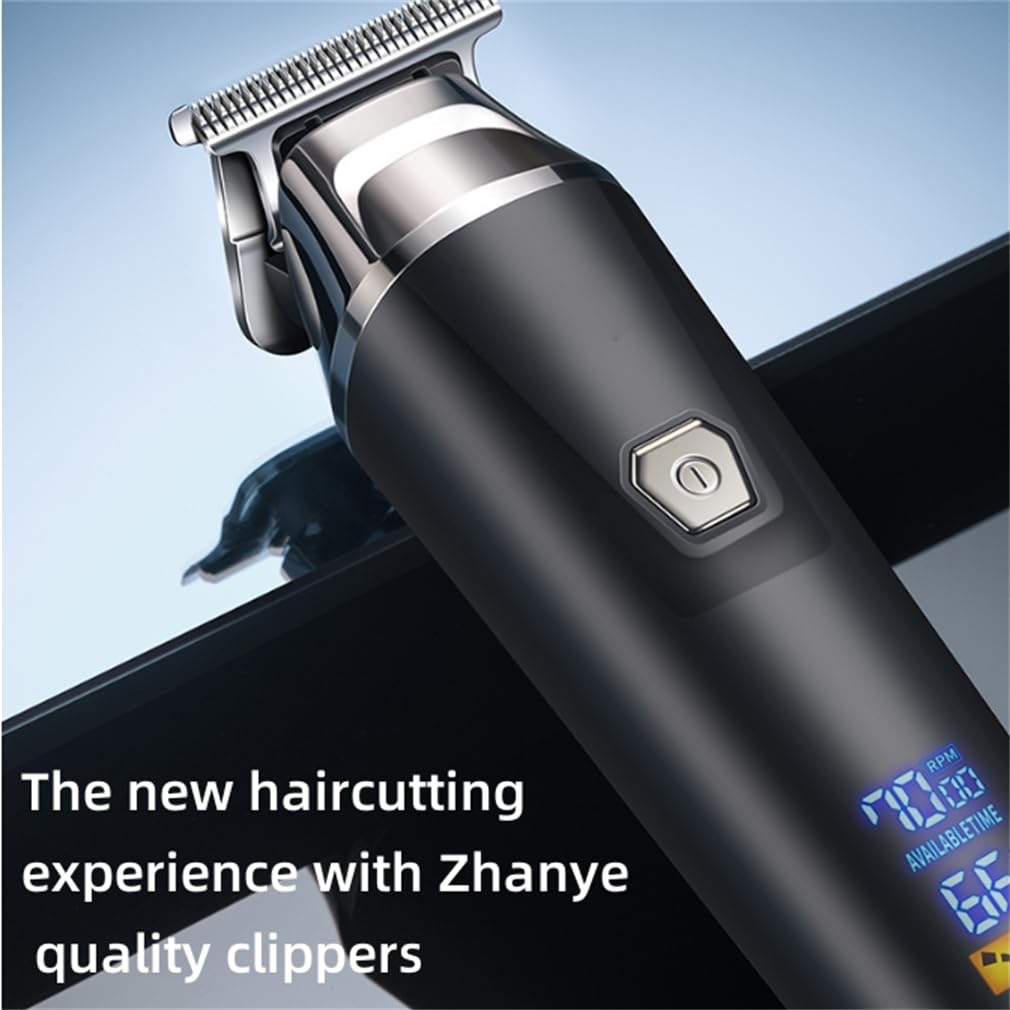HBNOM Hair Clippers for Men Professional Cordless, Digital LCD Hair Trimmer, Stainless Steel Blades and Automatic Blade Sharpening, Hair Clippers Beauty and Personal Care HBNOM