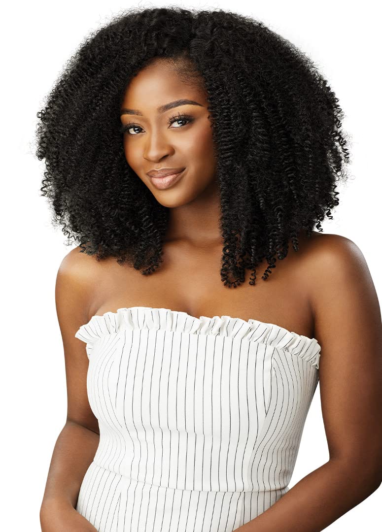 Outre Big Beautiful Hair Clip-In - 9pcs - Springy Afro 10" (NATURAL BLACK)