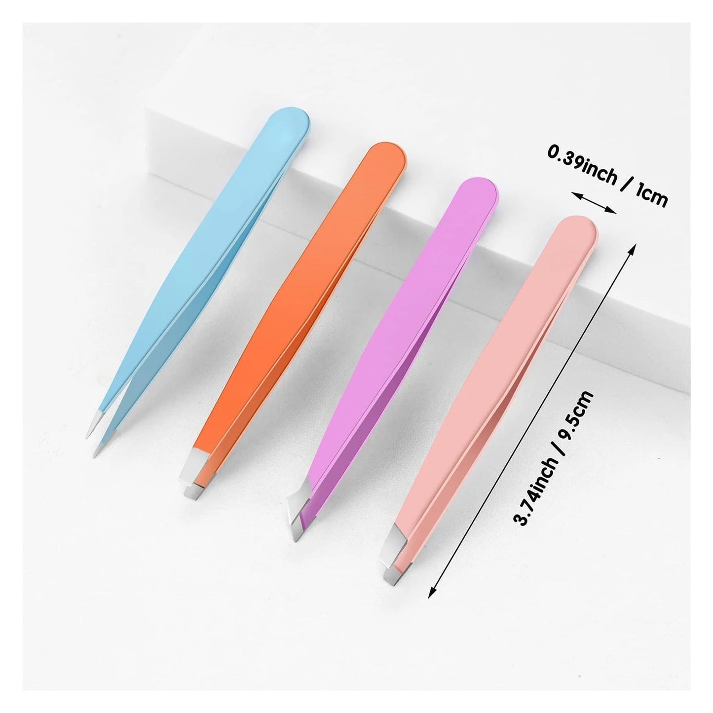 Eyebrow Tweezers Fine Hairs Puller Beard Hair Removal Plucker Stainless Steel Eye Brow Clips Makeup Tool(Pink Pointed Tip) Beauty and Personal Care ZXYZXYZZ