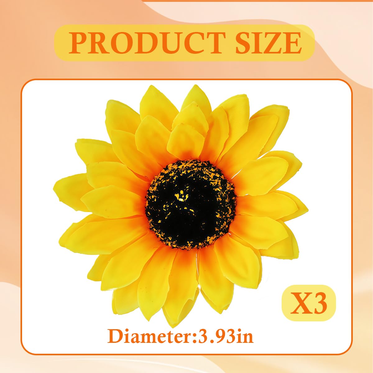 3PCS Women Girls Simulation Yellow Floral Fall Sunflower Hair Clips Alligator Clips Hairpin Hair Clamp Barrettes Headwear Hair Hair Styling Beauty & Personal Care SYBL