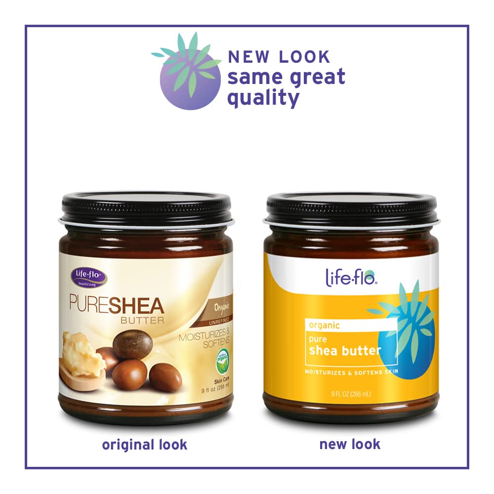 LIFE-FLO Pure Organic Shea Butter, Unrefined | Moisturizes, Smooths & Conditions Skin, Hair & Scalp | No Parabens | 9oz Beauty & Personal Care LIFE-FLO