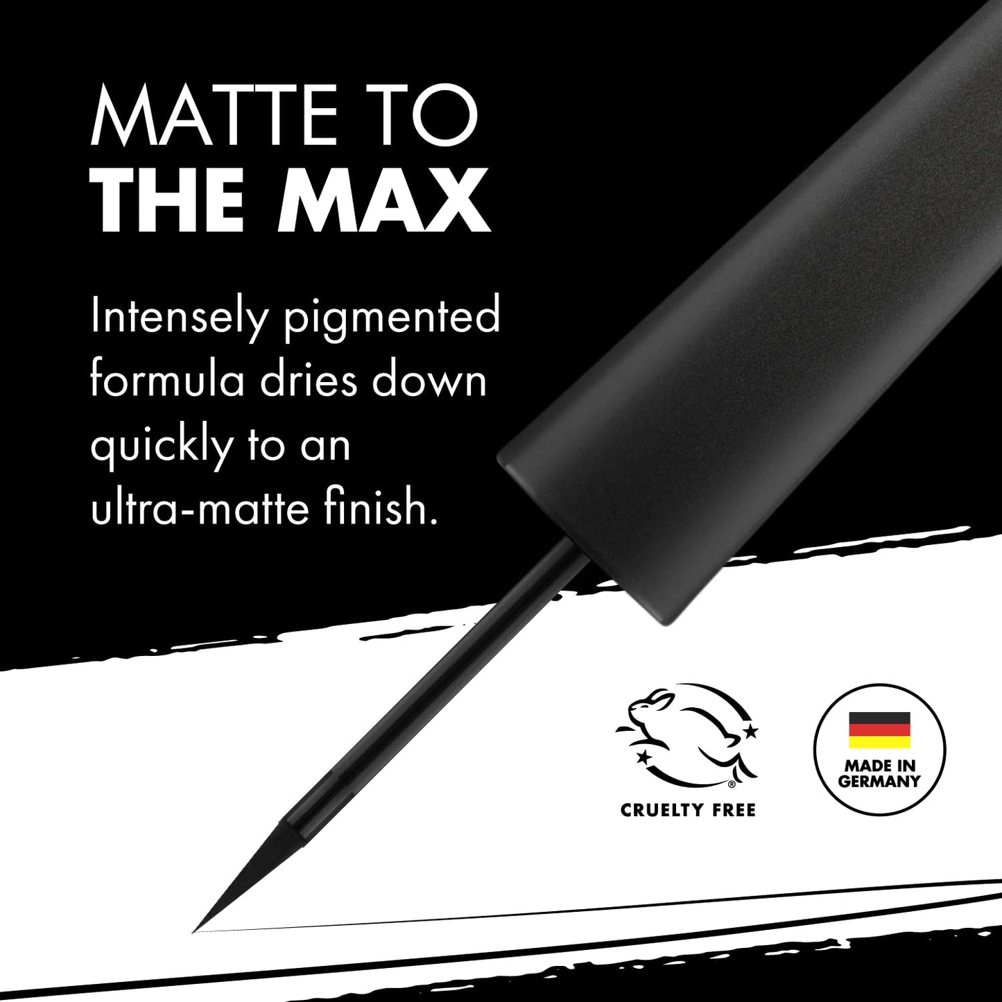 Milani Stay Put Matte Liquid Eyeliner - Black, Waterproof, 17H Wear, Cruelty-Free, Vegan, Smudgeproof, Long Lasting Beauty & Personal Care Milani