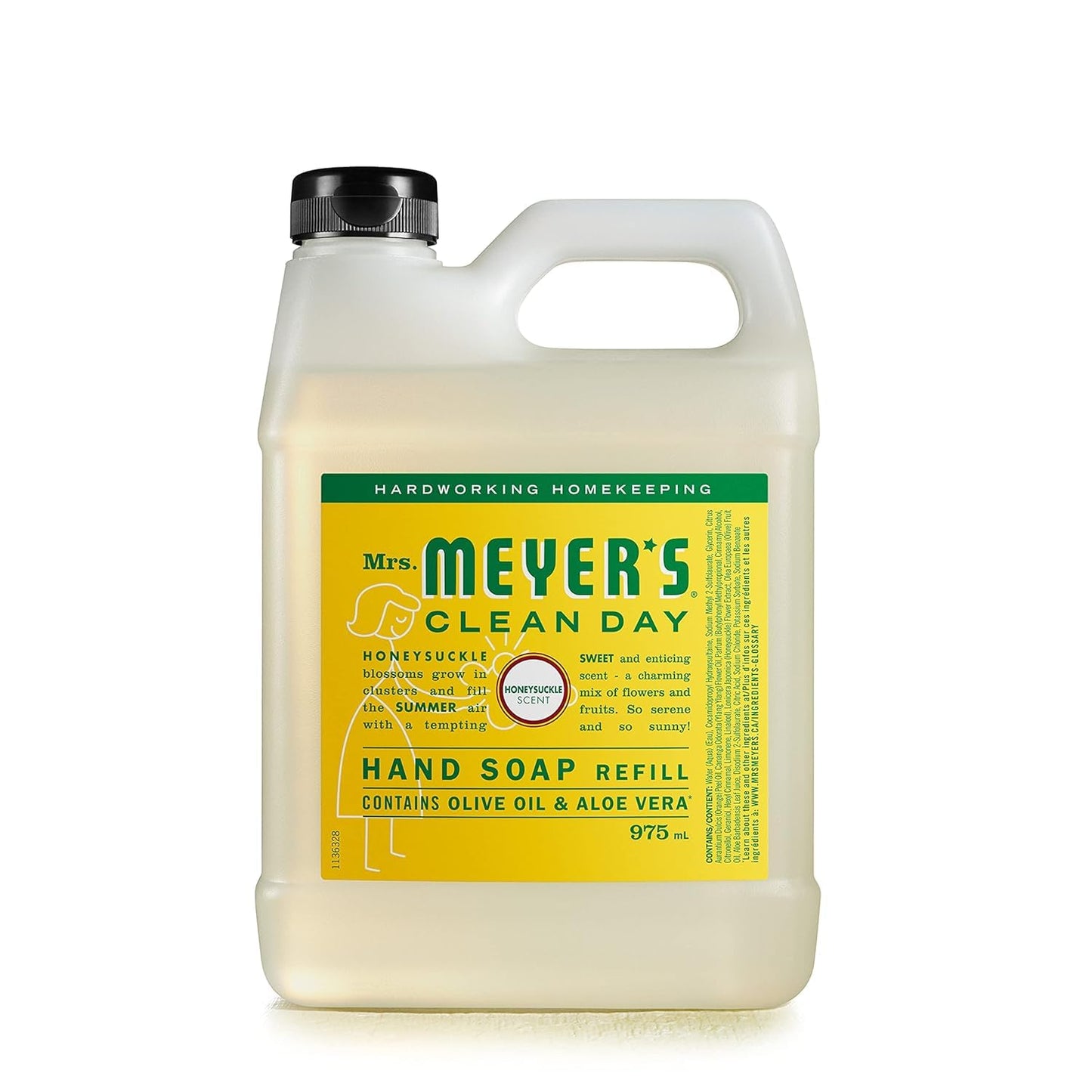 Mrs. MEYER'S Clean Day Liquid Hand Soap Refill, Cruelty Free and Hand Wash Made with Essential Oils, Honeysuckle Scent, 975 ml Beauty & Personal Care Mrs. MEYER'S