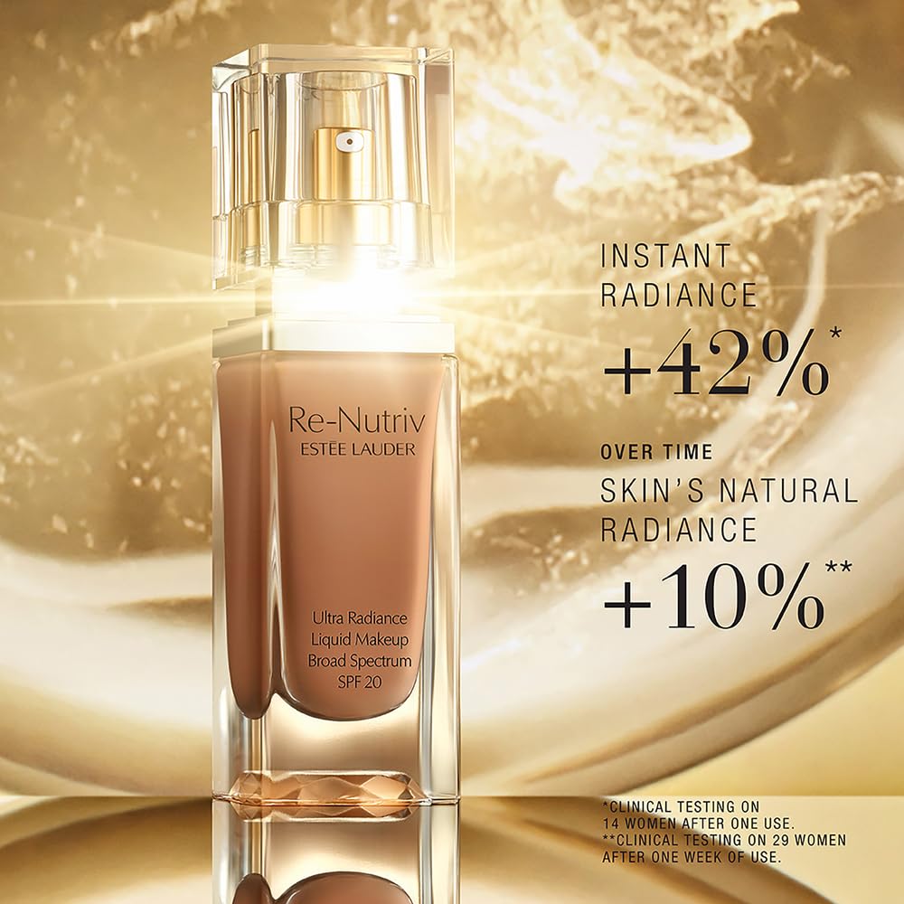 Estée Lauder Re-Nutriv Ultra Radiance Liquid Foundation SPF 20 | Luxurious, Hydrating, Long-Wearing, 1 Fl Oz, 2W0 Warm Vanilla Beauty & Personal Care Estée Lauder