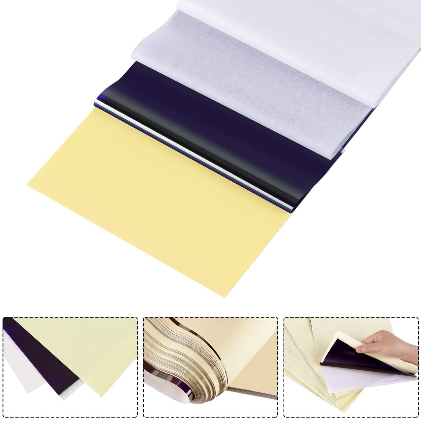 Tattoo Transfer Paper, Cridoz 100 Sheets Tattoo Stencil Transfer Paper for Tattooing Blue Beauty and Personal Care cridoz