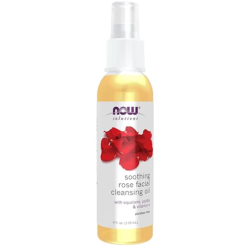 NOW Solutions, Soothing Rose Facial Cleansing Oil With Jojoba Oil, Vitamin E and Rose Absolute, 4 Fluid Ounce Beauty & Personal Care NOW Foods