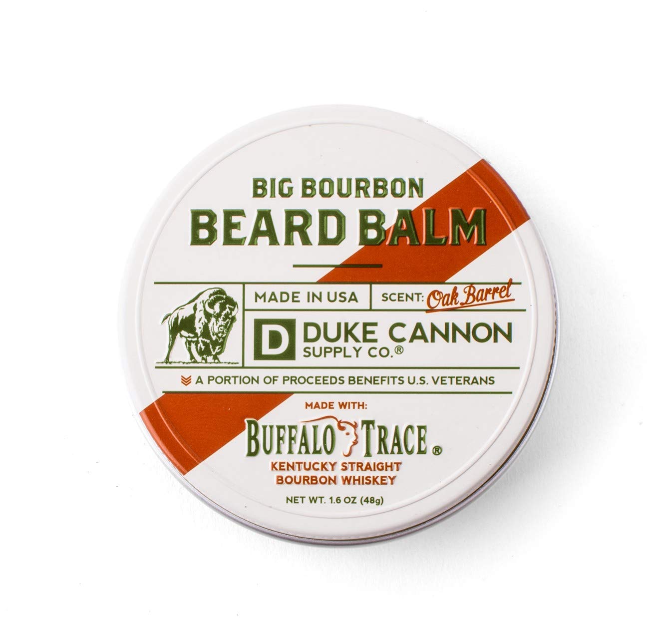 Duke Cannon Supply Co. Big Bourbon Beard Balm, 1.6oz - Oak Barrel Scent, Made with Natural and Organic Ingredients Beauty and Personal Care Duke Cannon Supply Co.