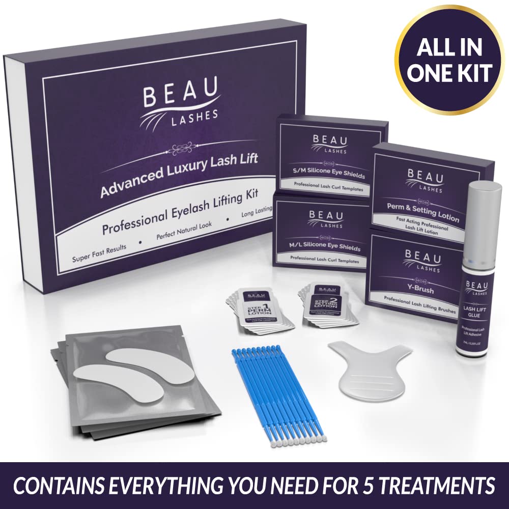 Lash Lift Kit For Professionals - For Perming, Curling and Lifting Eyelashes | Semi Permanent Salon Grade Supplies For Beauty Treatments | Includes Beauty & Personal Care BEAU LASHES