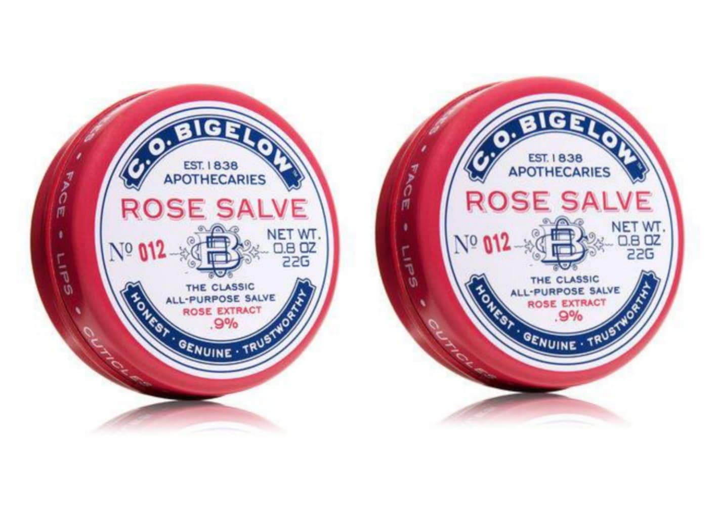 C.O. Bigelow All Purpose Classic Rose Salve Lip Balm, .8 Oz (22g) Tin, 2 Pack Beauty & Personal Care C. O. Bigelow