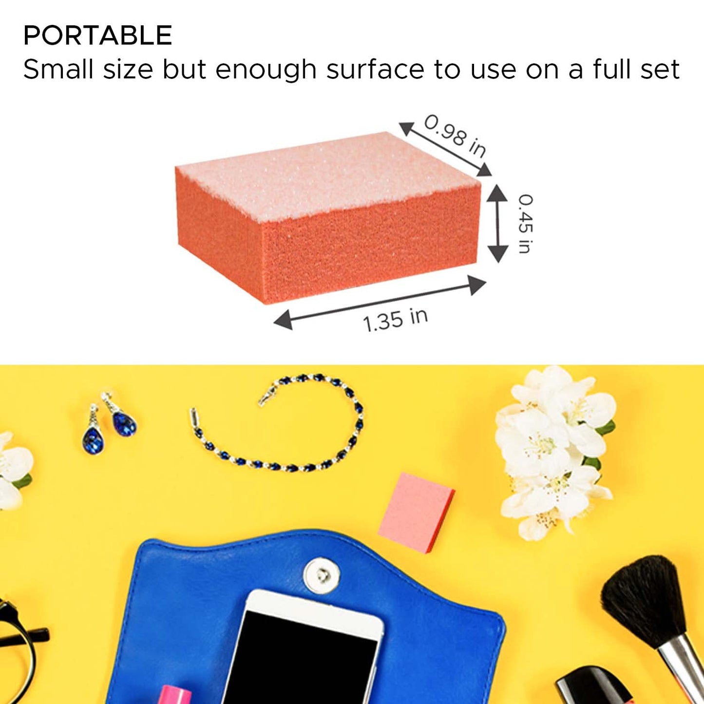 Karlash Nail Mini Orange Buffer Block File 80/100 Grit 2 Sided (130 Count) Beauty & Personal Care Karlash