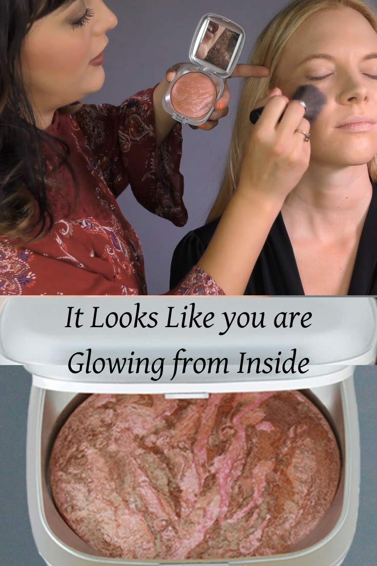 Ageless Derma Baked Mineral Makeup Healthy Blush (Peach Frost). Highlighter Makeup Beauty & Personal Care Ageless Derma