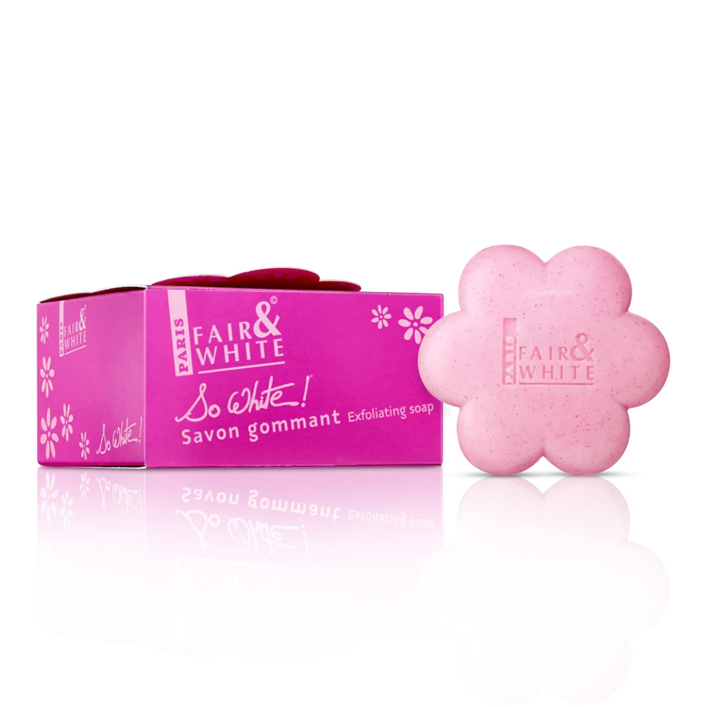 Fair & White So White Skin Brightening Soap - 200g / 7 oz - Exfoliating Soap, Helps to Reduce Blemishes on: Body, Knees, Underarms, Armpit Beauty & Personal Care FAIR & WHITE