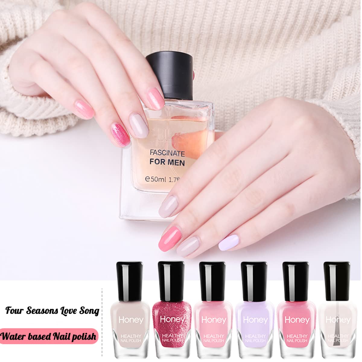 Tophany Non Toxic Nail Polish Set, Easy Peel Off and Fast Dry NailPolish Set for Pack, Eco Friendly & Organic Water Based Nail Polish for Women,Teens Beauty & Personal Care Tophany