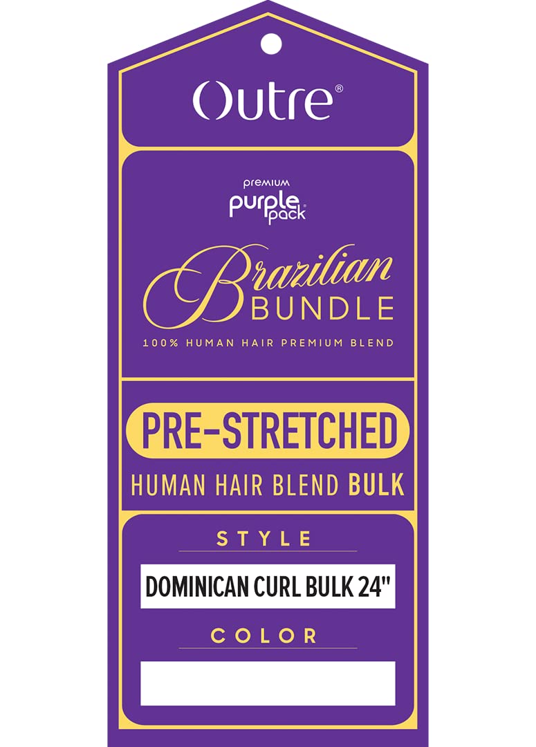Outre Purple Pack Brazilian - Prestretched Dominican Curl Bulk 24" (JET BLACK)