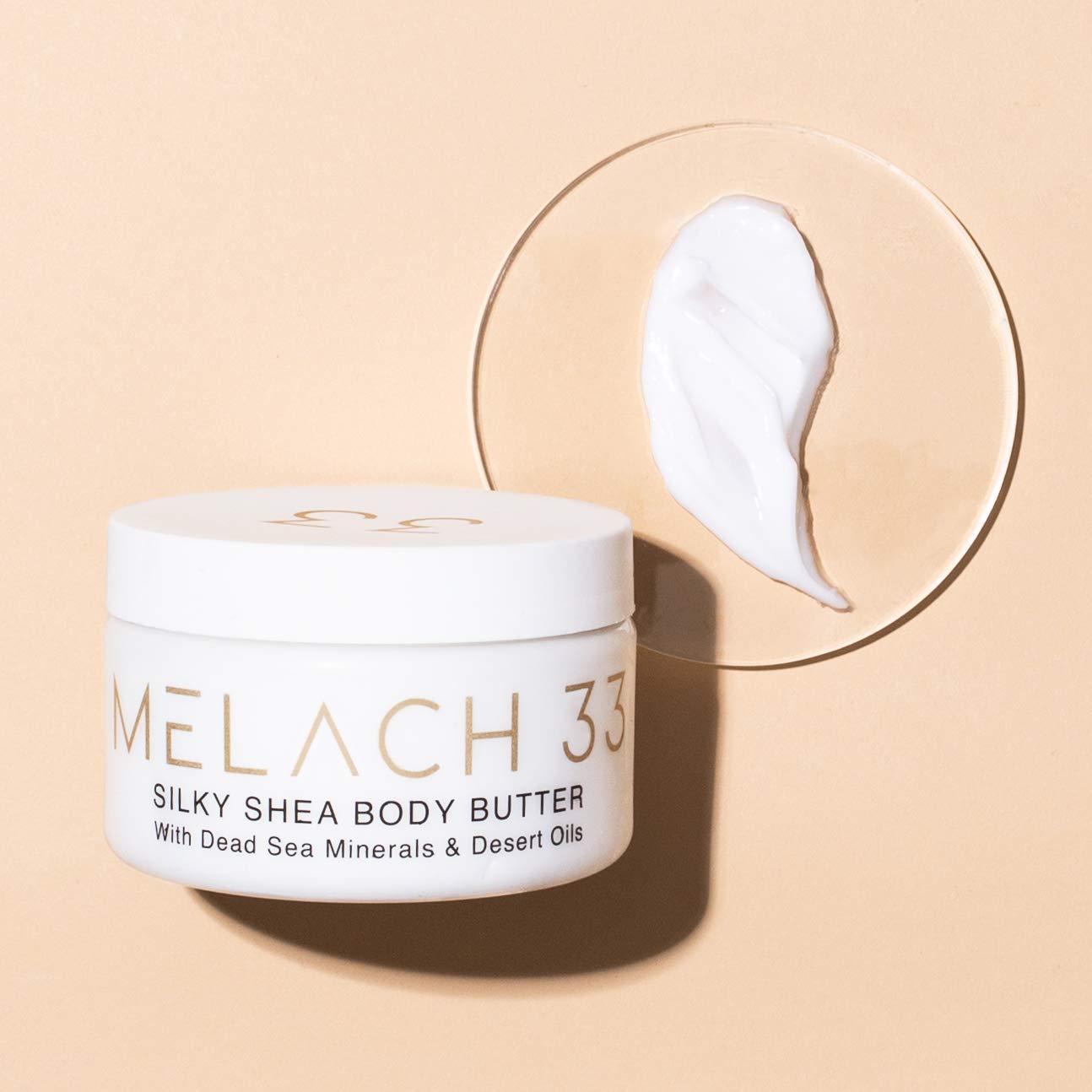 Silky Shea Body Butter with Pomegranate Seed Oil, Dead Sea Minerals & Grape Seed Oil - Lightweight, Non-Greasy, Absorbs Easily, Collagen-Boosting Beauty & Personal Care Melach 33