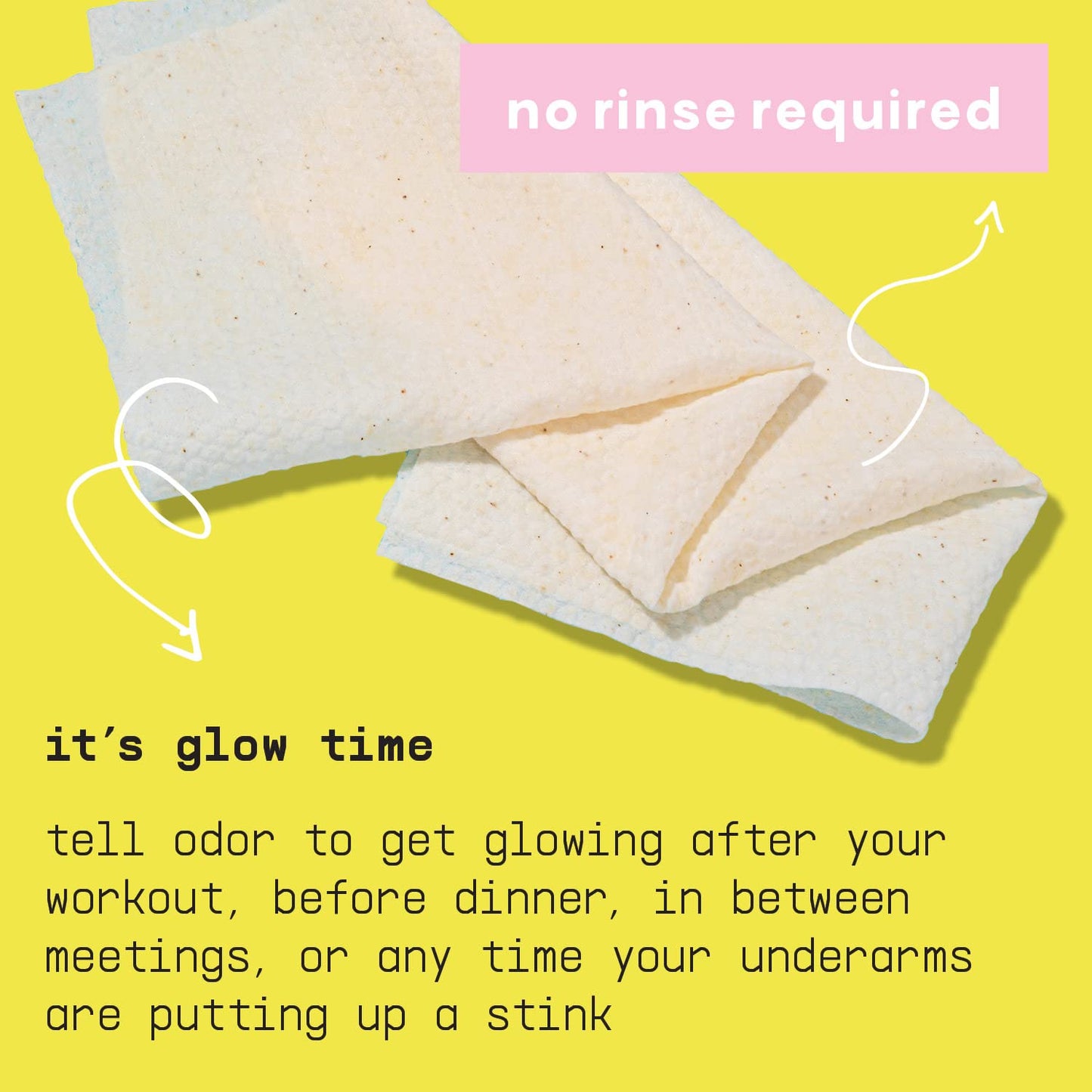 Glow Line Deodorant Wipes - 15ct Lavender Rose Deodorant for Women w/Zinc, Probiotics & Prebiotics - Individually Wrapped - Sweat Wipes for Hydrating Beauty and Personal Care BUSYCO
