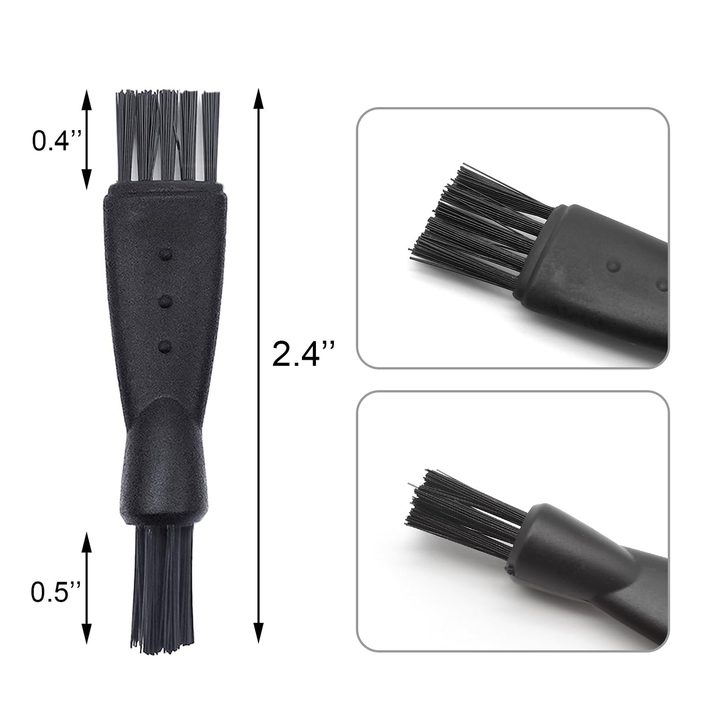 Quacc 10 PCS Mens Electric Shaver Cleaning Brush Black Double Sided Razor Brush for Cleaning Trimmer Hair Clipper Keyboard Beauty and Personal Care Quacc