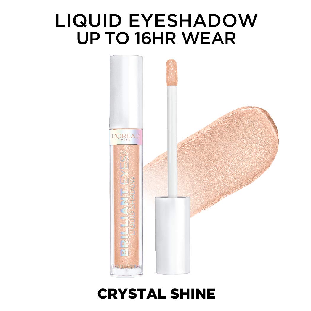 L'Oreal Paris Brilliant Eyes Shimmer Liquid Eye Shadow, Longwearing Lasting Shimmer, Crease Resistant, Flake-Proof, Precision Applicator, Quick Dry