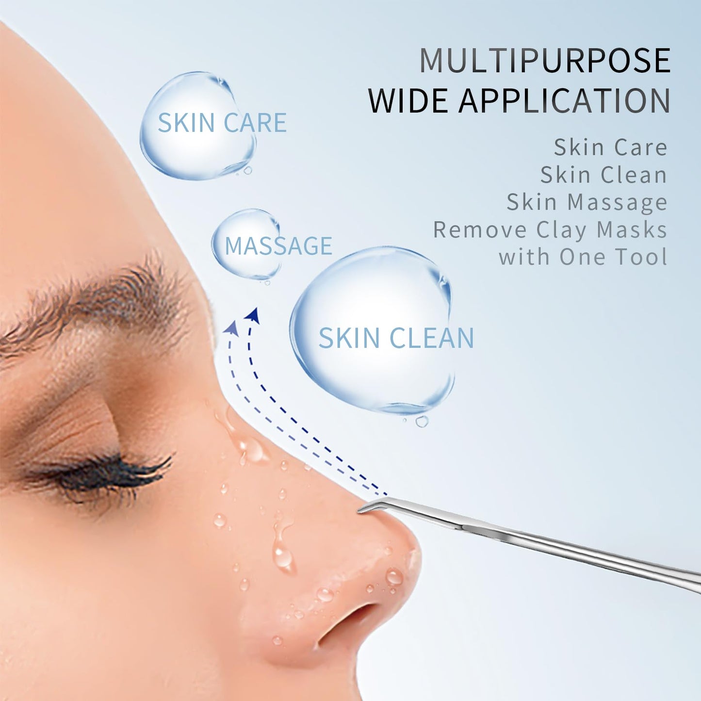 AUSOMTEK Blackhead Remover Tool, Pore Cleaner & Comedone Extractor Face Spatula, Professional Stainless Steel Whitehead & Pimple Extractor Tool Beauty & Personal Care Ausomtek