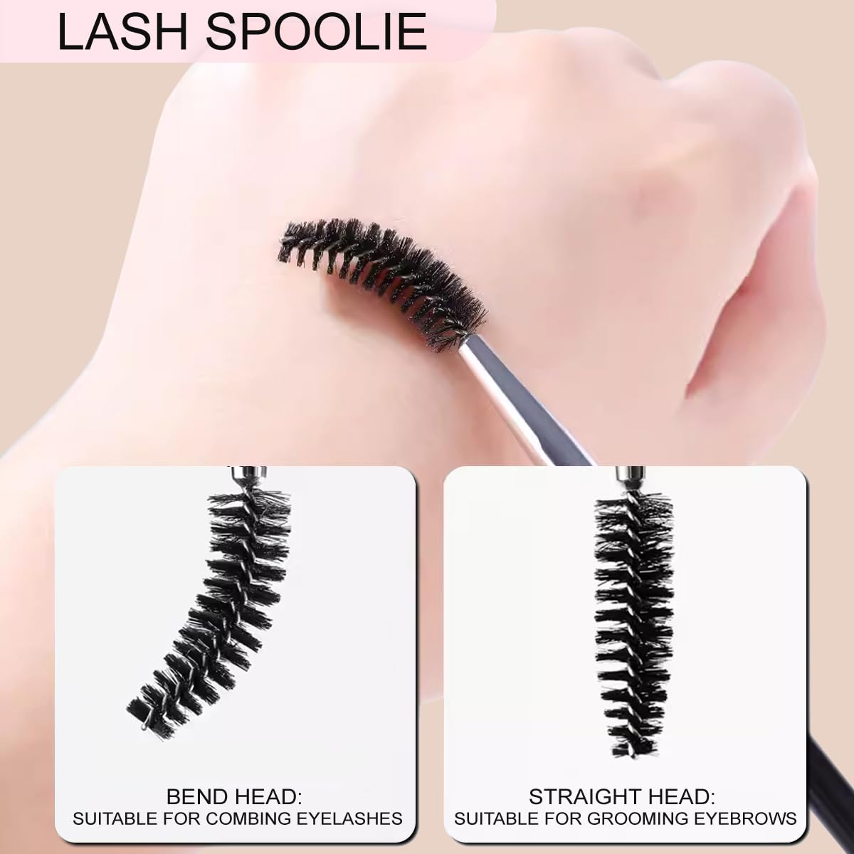 KINGMAS Eyebrow Brush Lashes Spoolie Duo Angled Eye Brow Brush Beauty and Personal Care KINGMAS