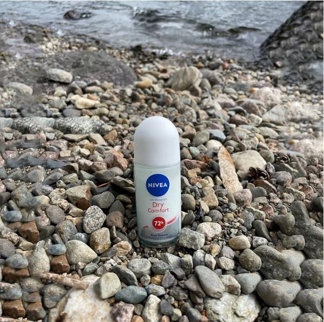 Nivea Dry Comfort Roll-On Deodorant 25ml - 72H Sweat & Odor Protection - Quick Dry Formula with Mineral Extracts - Long-Lasting Freshness & Gentle Beauty and Personal Care NIVEA