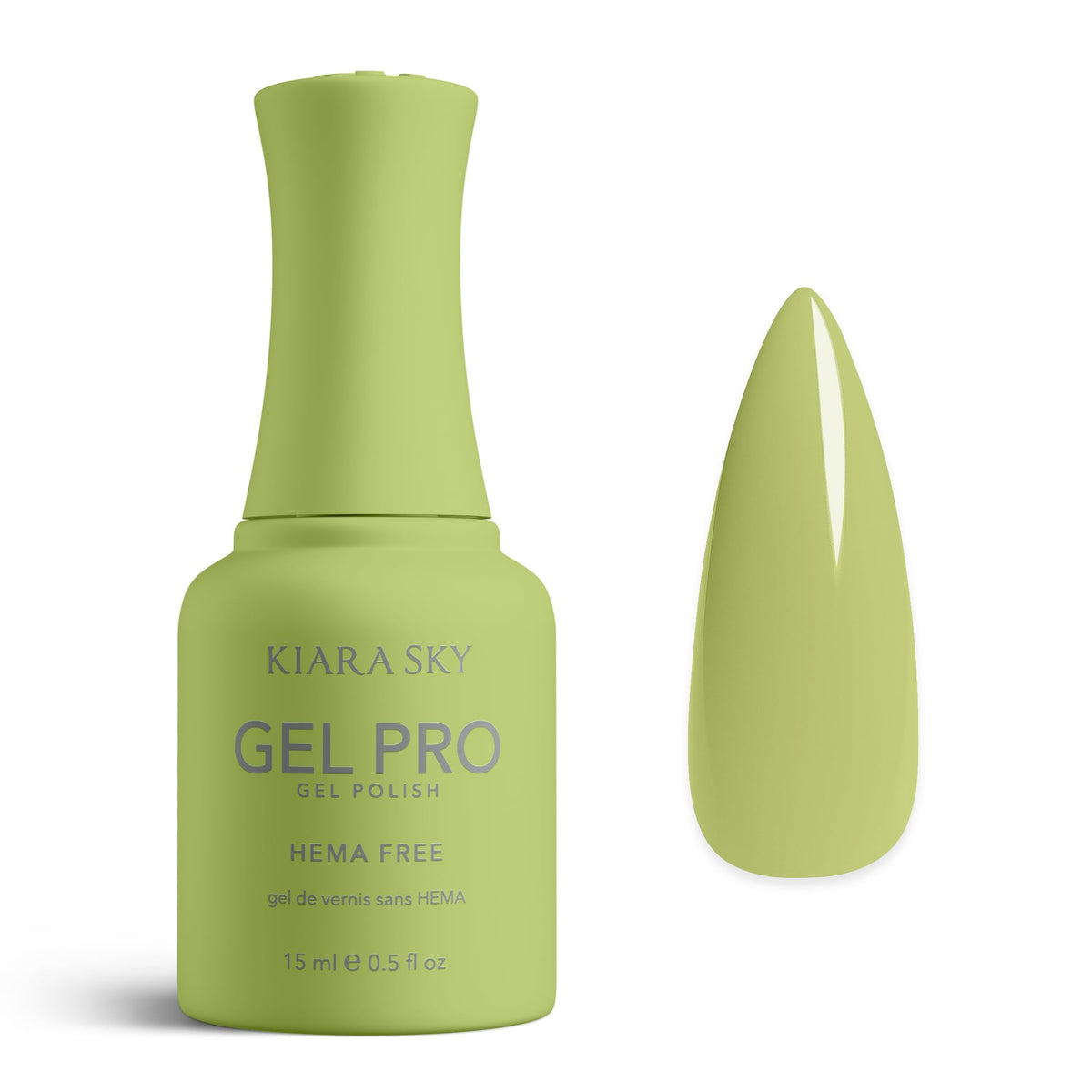KIARA SKY Gel Pro HEMA-Free Gel Nail Polish | Full Coverage, 28+ Day Wear, Self-Leveling, UV/LED Soak-Off, 0.5 fl oz | Pistachio Pop #042