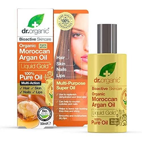 DR ORGANIC Moroccan Argan Oil 100% Pure Oil, Replenishing, For Hair, Skin & Nails, Mens, Womens, Natural, Vegan, Cruelty-Free, Paraben & SLS-Free Beauty & Personal Care Dr. Organic