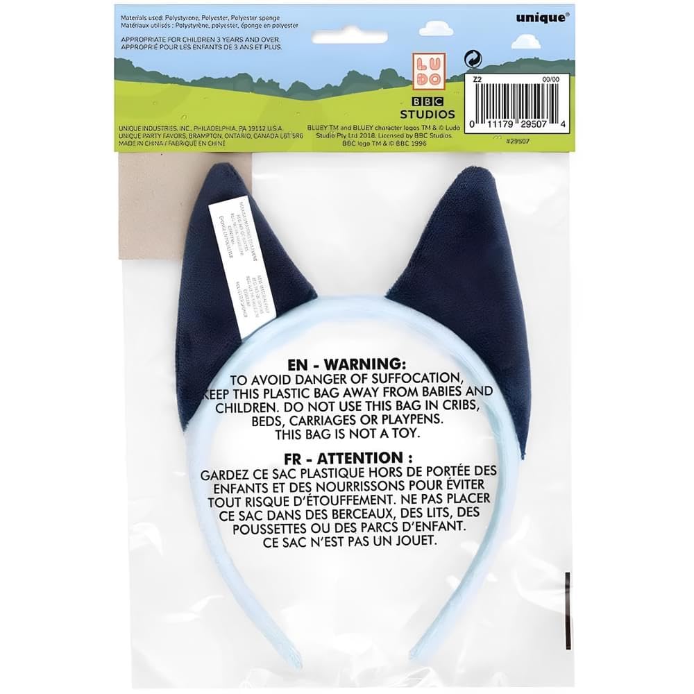 Unique Guest of Honor Bluey Ears Headband - (1 Pc) Vibrant Plush Bluey Headband, Stylish & Durable Party Essential, Ultimate Comfort & Style, One Size