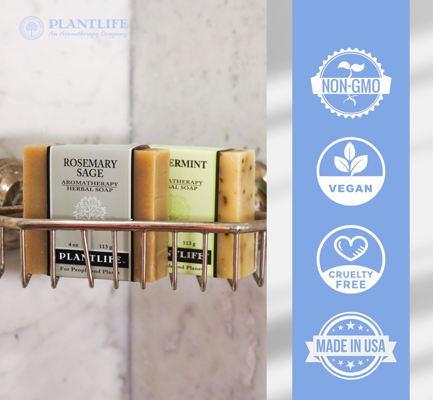 Plantlife Top 6 Herbal Bar Soaps - Moisturizing and Soothing Soap for Your Skin - Hand Crafted Using Plant-Based Ingredients - Made in California 4oz Beauty & Personal Care Plantlife