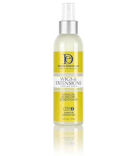 Design Essentials Moroccan Argan Oil Detangling Blow-Dry Conditioner- Wigs & Extensions Collection, 6 Oz (Packaging may vary) Beauty & Personal Care Design Essentials