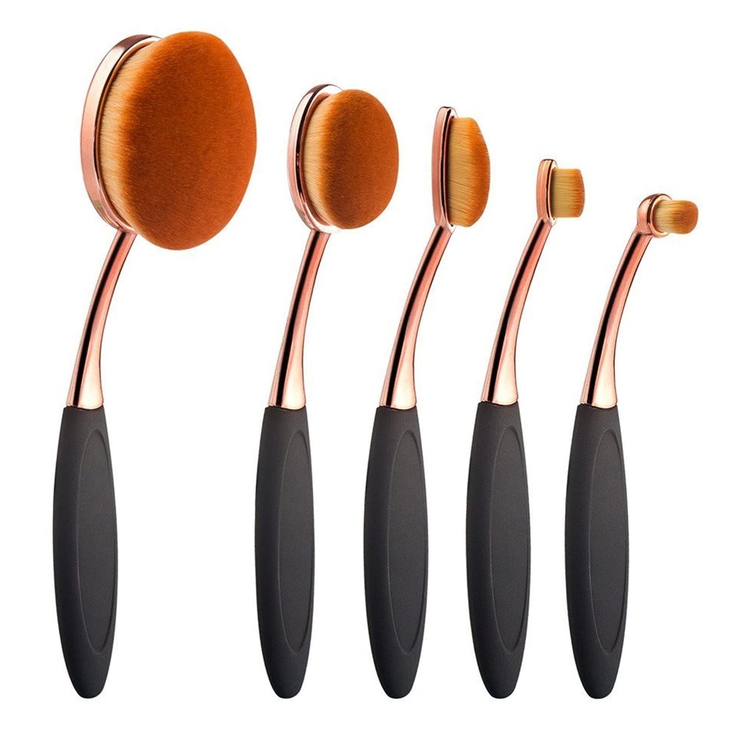 Yoseng Oval Foundation Brush 5 Pcs Toothbrush makeup brushes Fast Flawless Application Liquid Cream Powder Foundation Beauty & Personal Care Yoseng