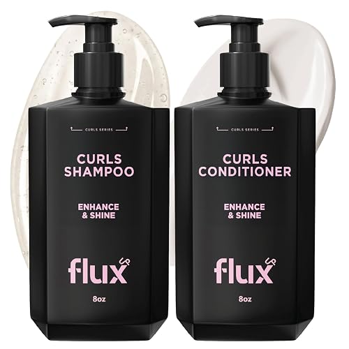 FLUX UP Curly Hair Shampoo & Conditioner Set - Hydrating Curl Shampoo & Conditioner for Curly & Wavy Hair for Women & Men - Sulfate-Free Frizz Control Beauty & Personal Care FLUX UP