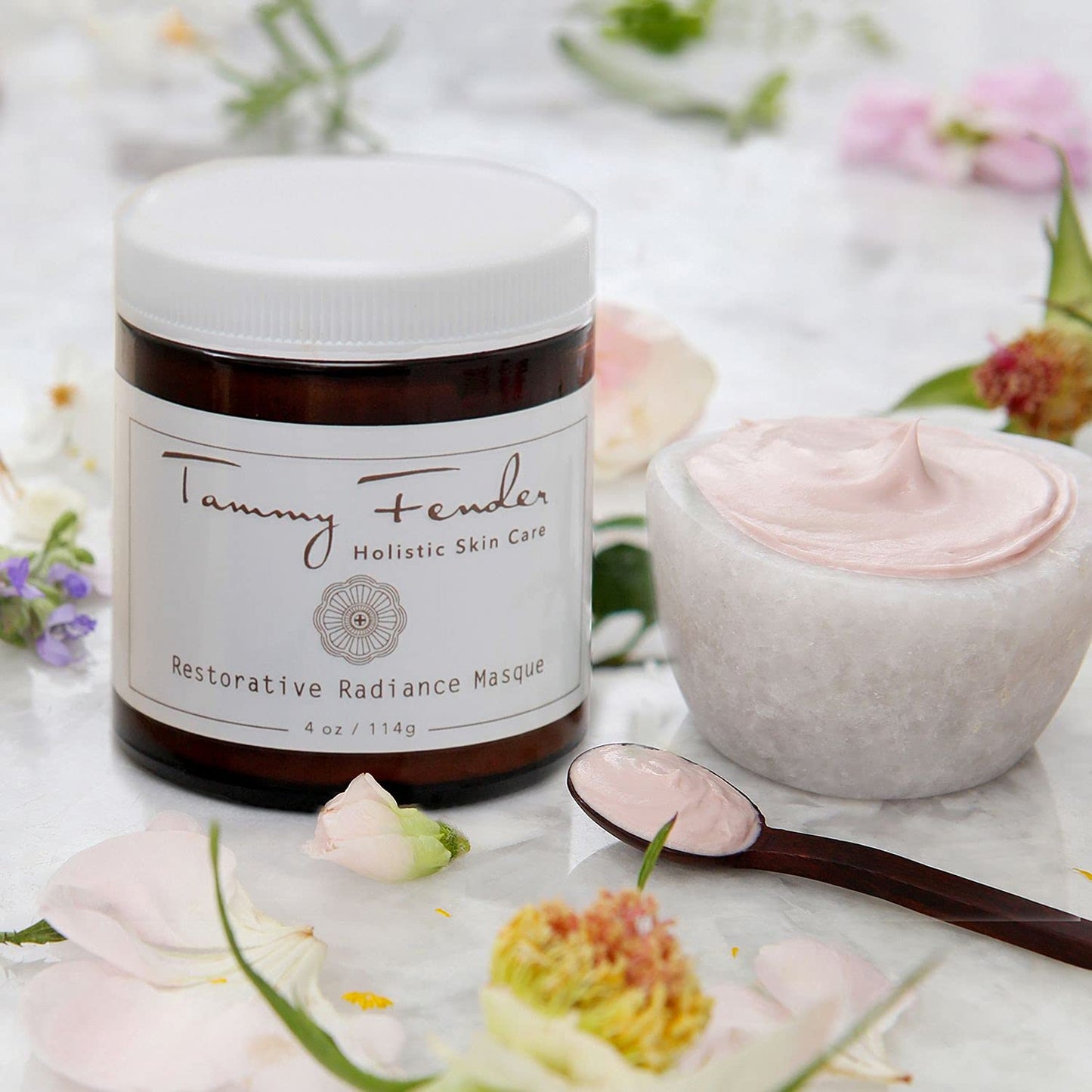 TAMMY FENDER - Restorative Radiance Masque | Natural, Organic, Cruelty Free, Non-Toxic Skincare | Hydrate, Rejuvenate, Soothe | Pink Cream Face Mask | Beauty & Personal Care TAMMY FENDER