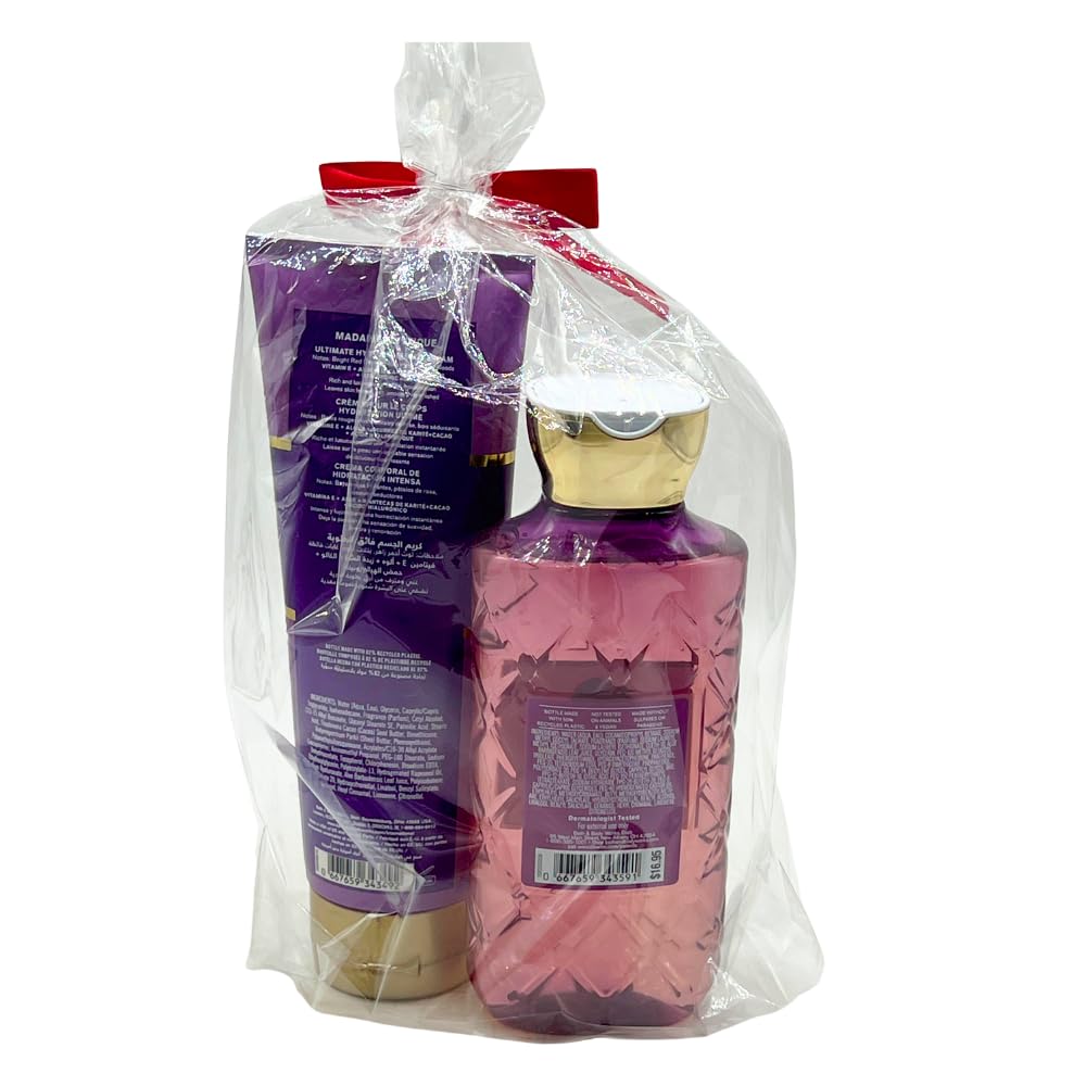 Bath & Body Works MADAME MYSTIQUE Ultimate Hydration Body Cream & Body Wash 2-piece Gift Set with a Red Bow for Holidays - Full Size Beauty and Personal Care Bath & Body Works