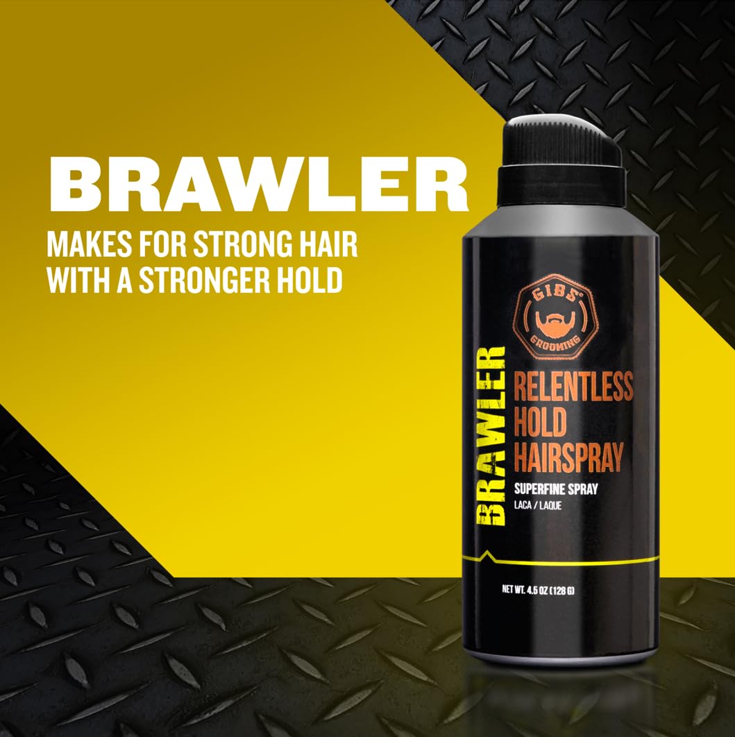 GIBS Grooming Brawler Bantamweight Hairspray, 4.5oz Beauty & Personal Care GIBS