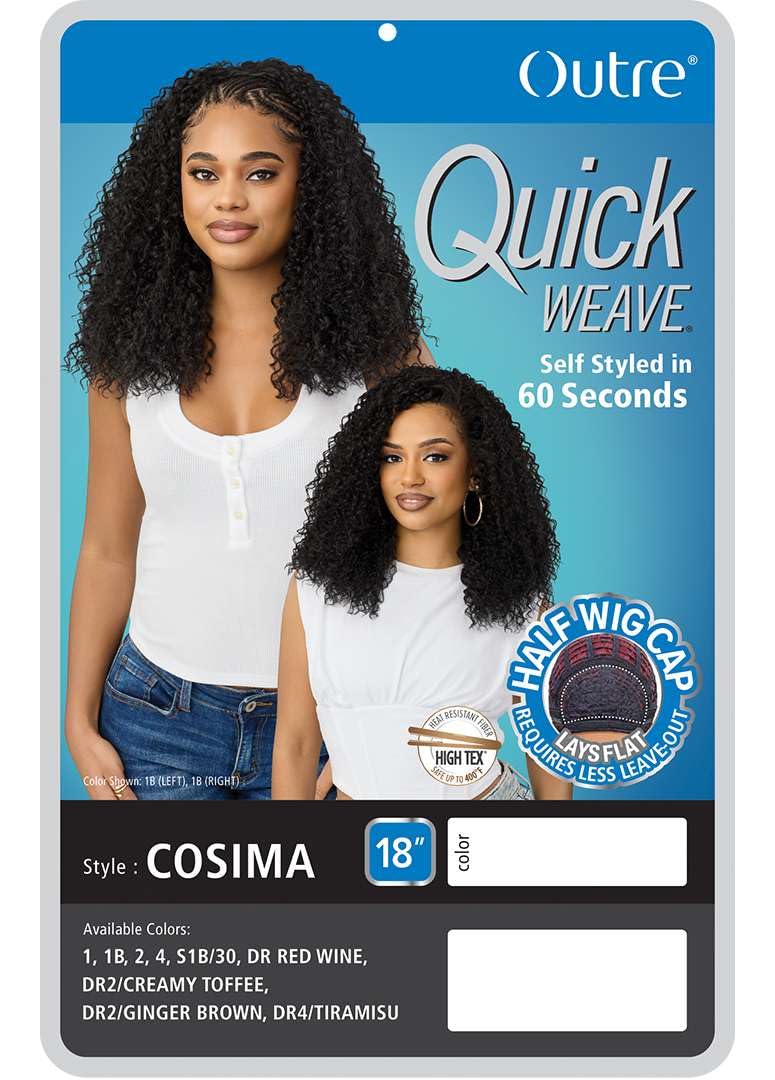 Outre Quick Weave Synthetic Half Wig - Cosima (DR RED WINE)