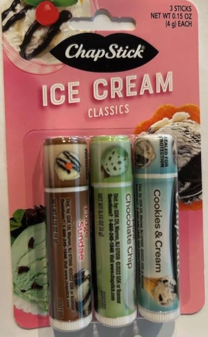ChapStick Lip Moisturizer, Ice Cream 0.15 Oz Each 3 Sticks Beauty and Personal Care ChapStick