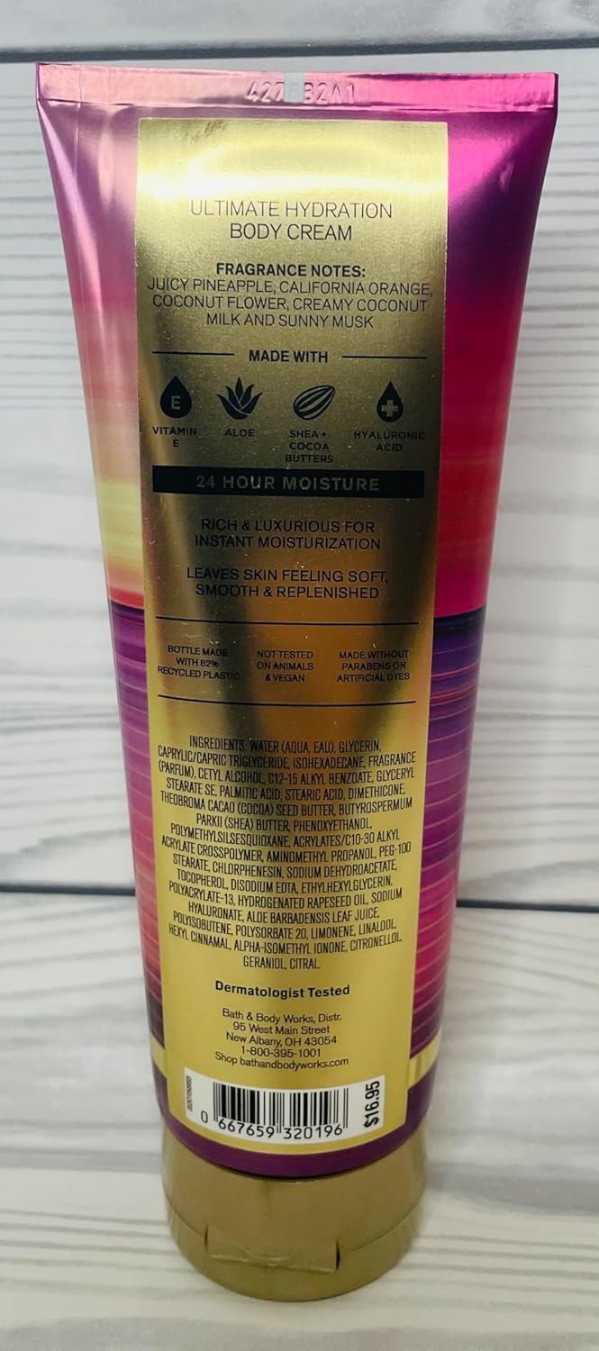 Bath & Body Works Malibu Heat Ultimate Hydration Body Cream 8 Ounces Pack of 2 Beauty & Personal Care Bath & Body Works