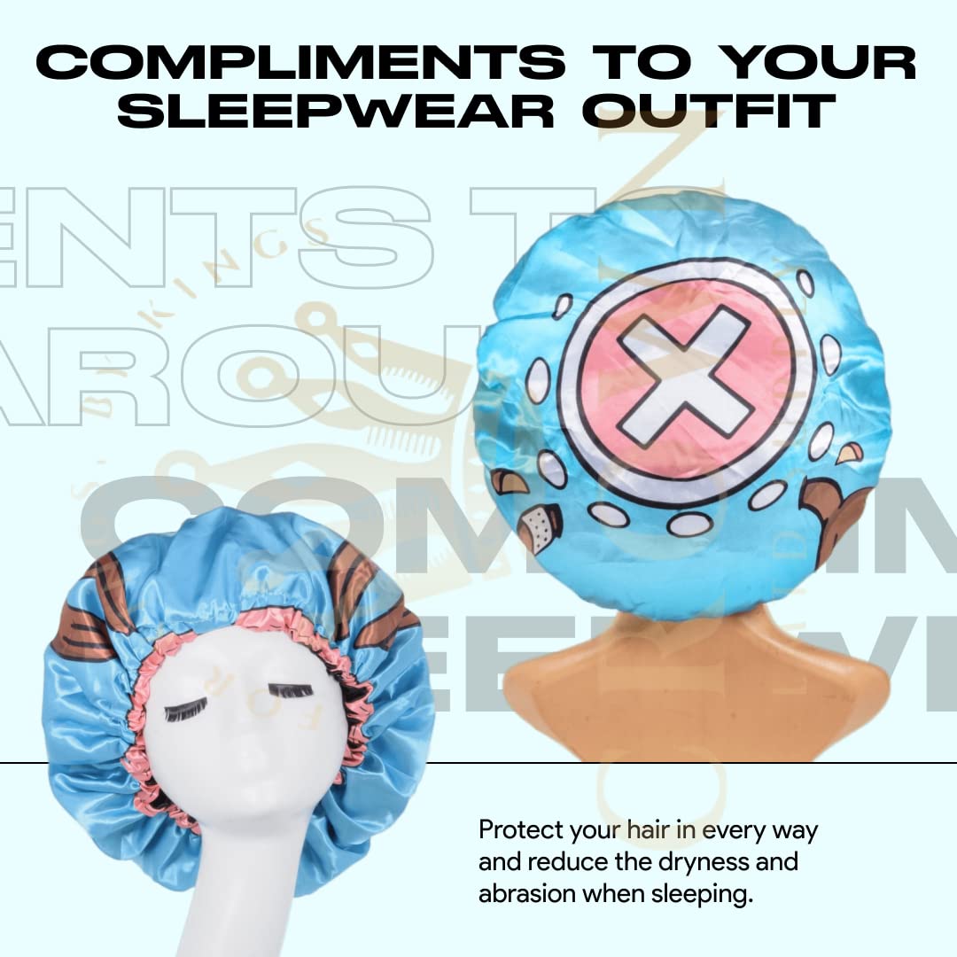 Silky Design Bonnet with Elastic Soft Band Adjustable Women and Men Bonnets for Sleeping Comfortable Satin Fabric (Tony2 Chop) Beauty and Personal Care FOR KINGS. BY KINGS CROWN LMTD SUPPLY