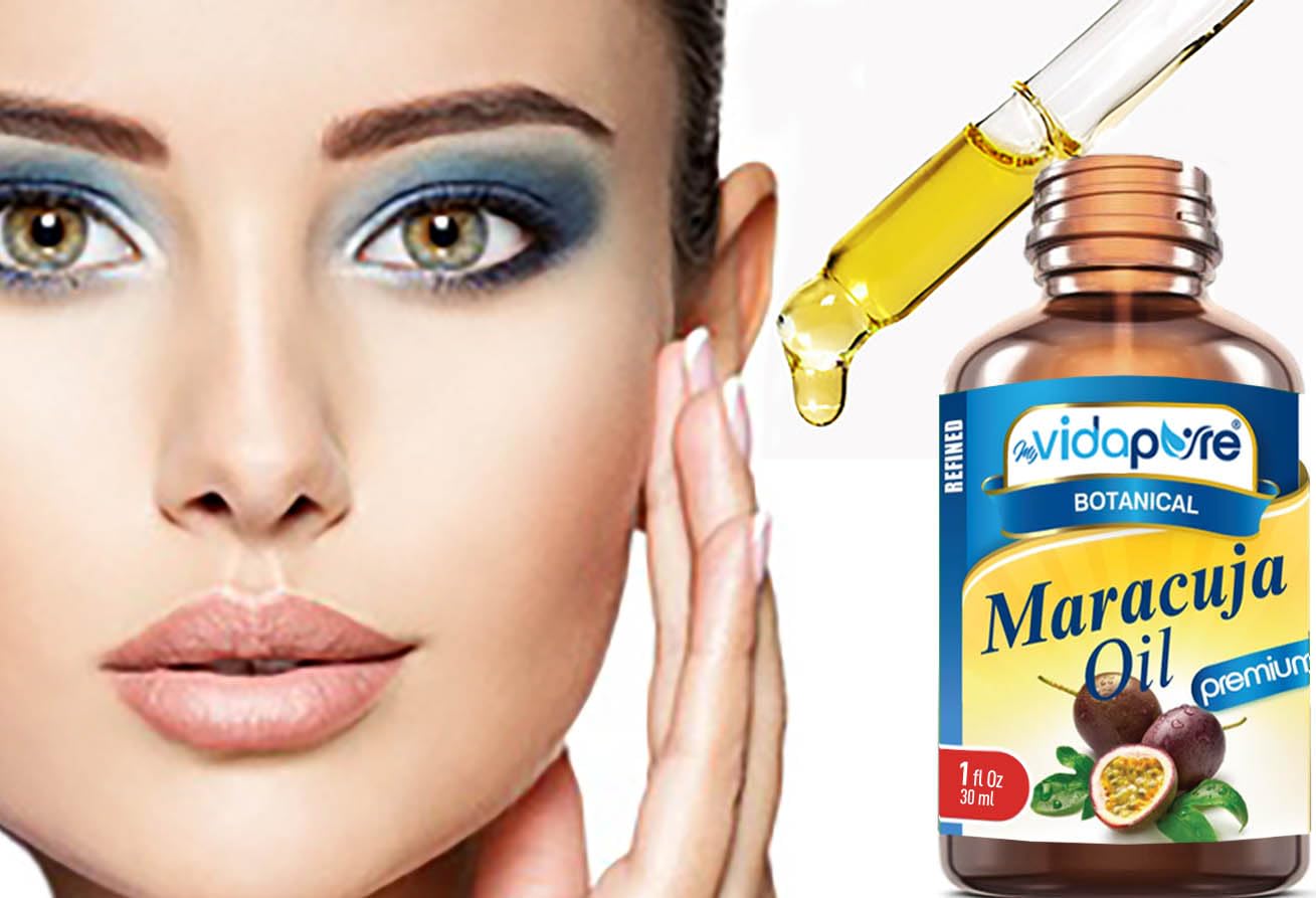 MYVIDAPURE MARACUJA OIL Passion Fruit WILD GROWTH. 100% PURE for Skin, Face, Hair, Lip and Nail Care. (1 Fl Oz) Beauty & Personal Care MYVIDAPURE