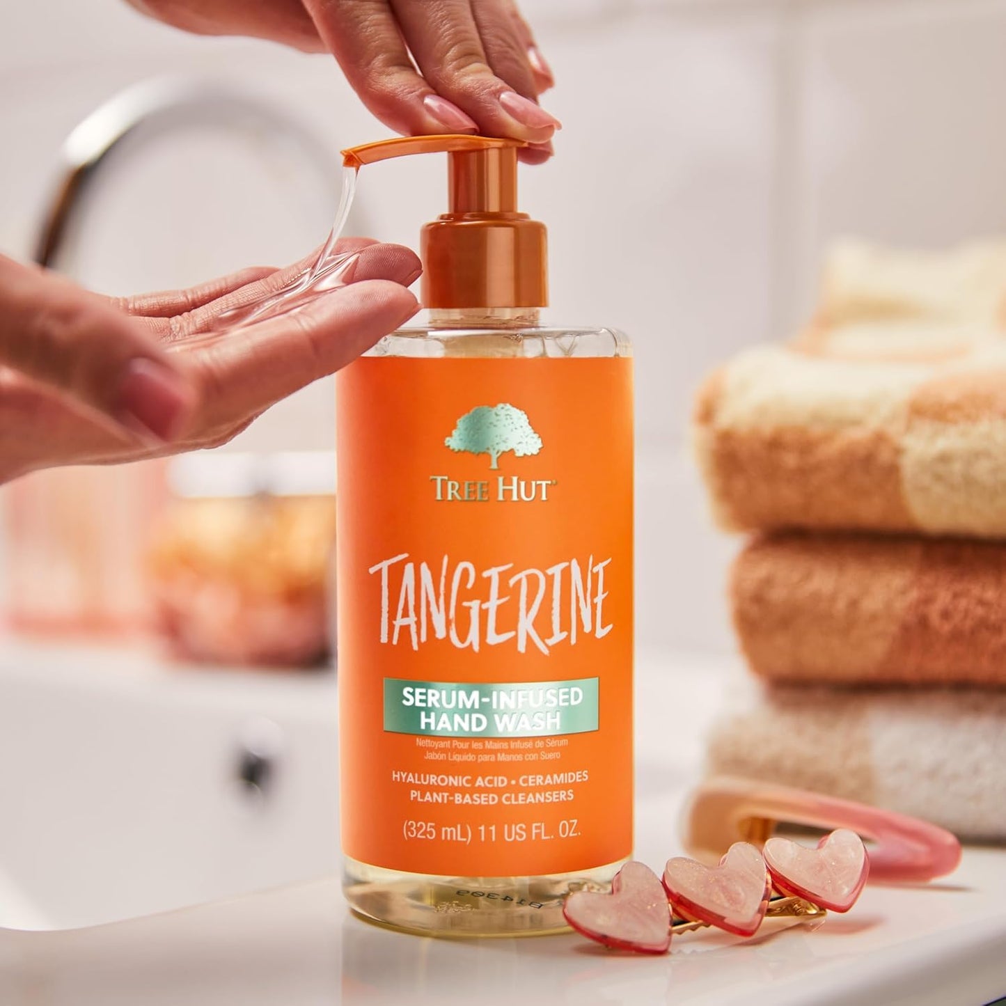 Tree Hut Tangerine Serum Infused Hand Wash, Nourish & Hydrate Hands with Strengthening Skin Care, Long Lasting Scent, Cleanse & Lock in Moisture, 11 Beauty and Personal Care Tree Hut