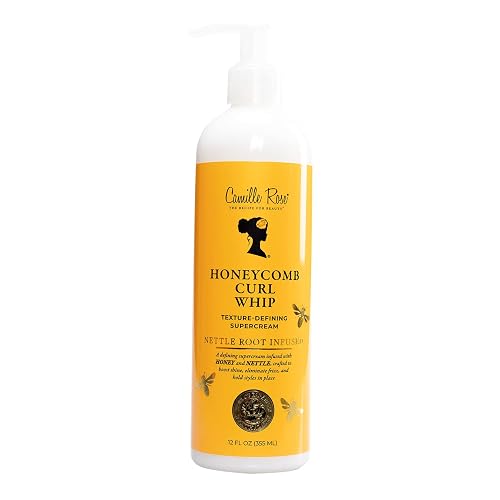 Camille Rose Honeycomb Curl Whip Texture-Defining Hair Styling Cream, with Honey and Nettle Root to Reduce Frizz, Nourish, and Add Shine, 12 fl oz Beauty & Personal Care Camille Rose