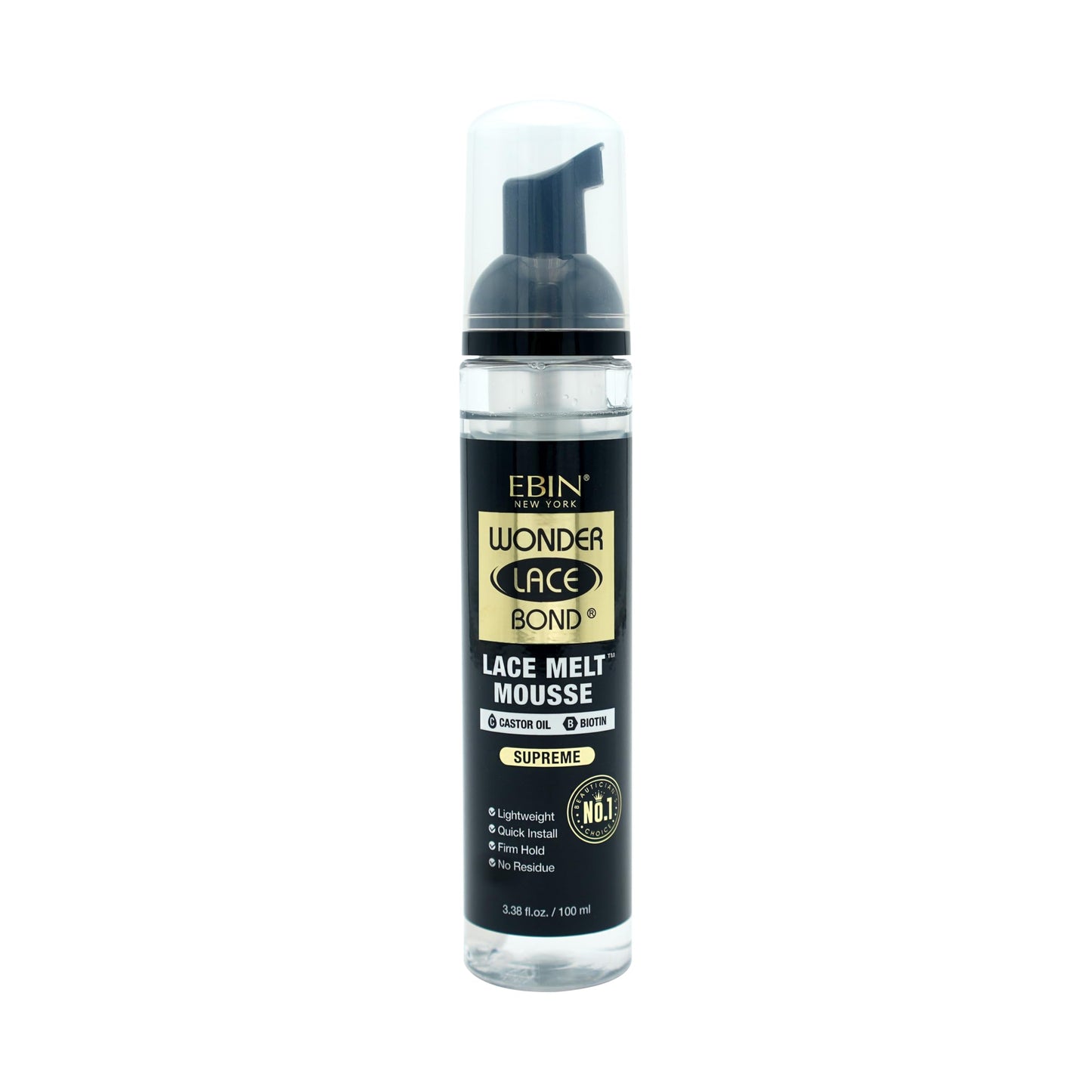WONDER LACE BOND Melt Mousse - Supreme 3.38 fl.oz./100ml | Biotin + Castor Oil | No Residue, Long Lasting Formula with Protecting Edges, Gives Beauty & Personal Care WONDER LACE BOND