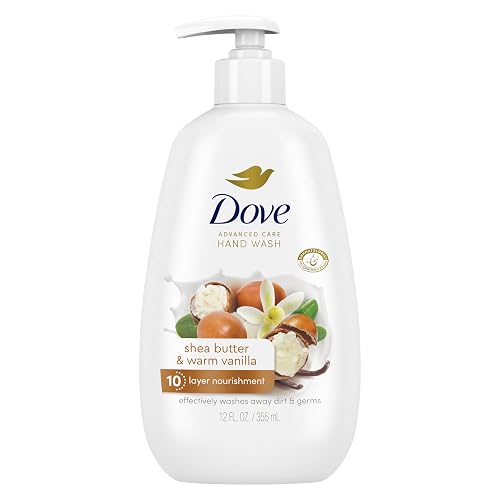 Dove Advanced Care Shea Butter & Warm Vanilla Hand Wash for Soft, Smooth Skin, More Moisturizers Than The Leading Ordinary Hand Soap 12 oz Beauty & Personal Care Dove