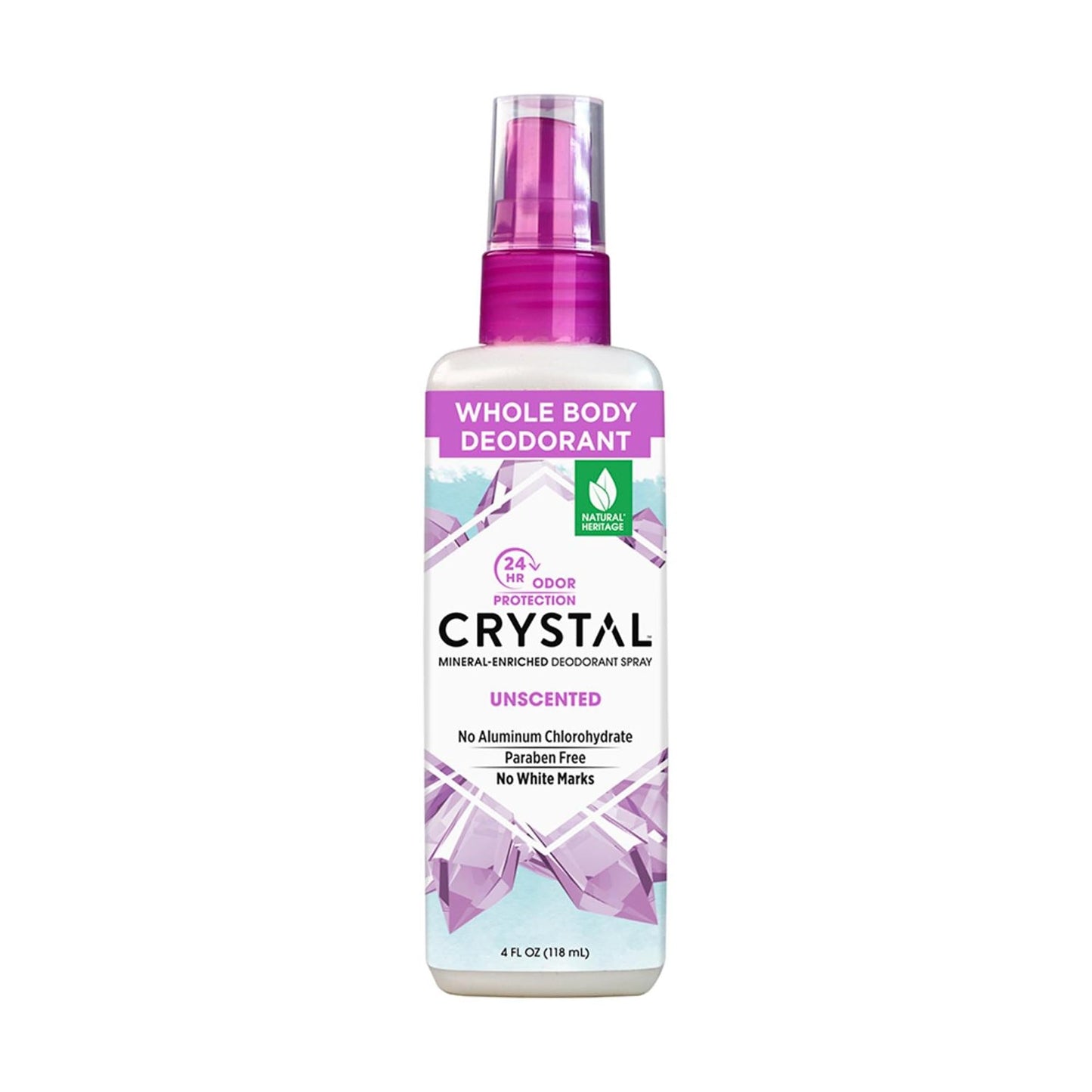 Crystal Essence Mineral Deodorant Spray, Unscented, All Over Body Deodorant, 4 Fl Oz Beauty and Personal Care Crystal Essence