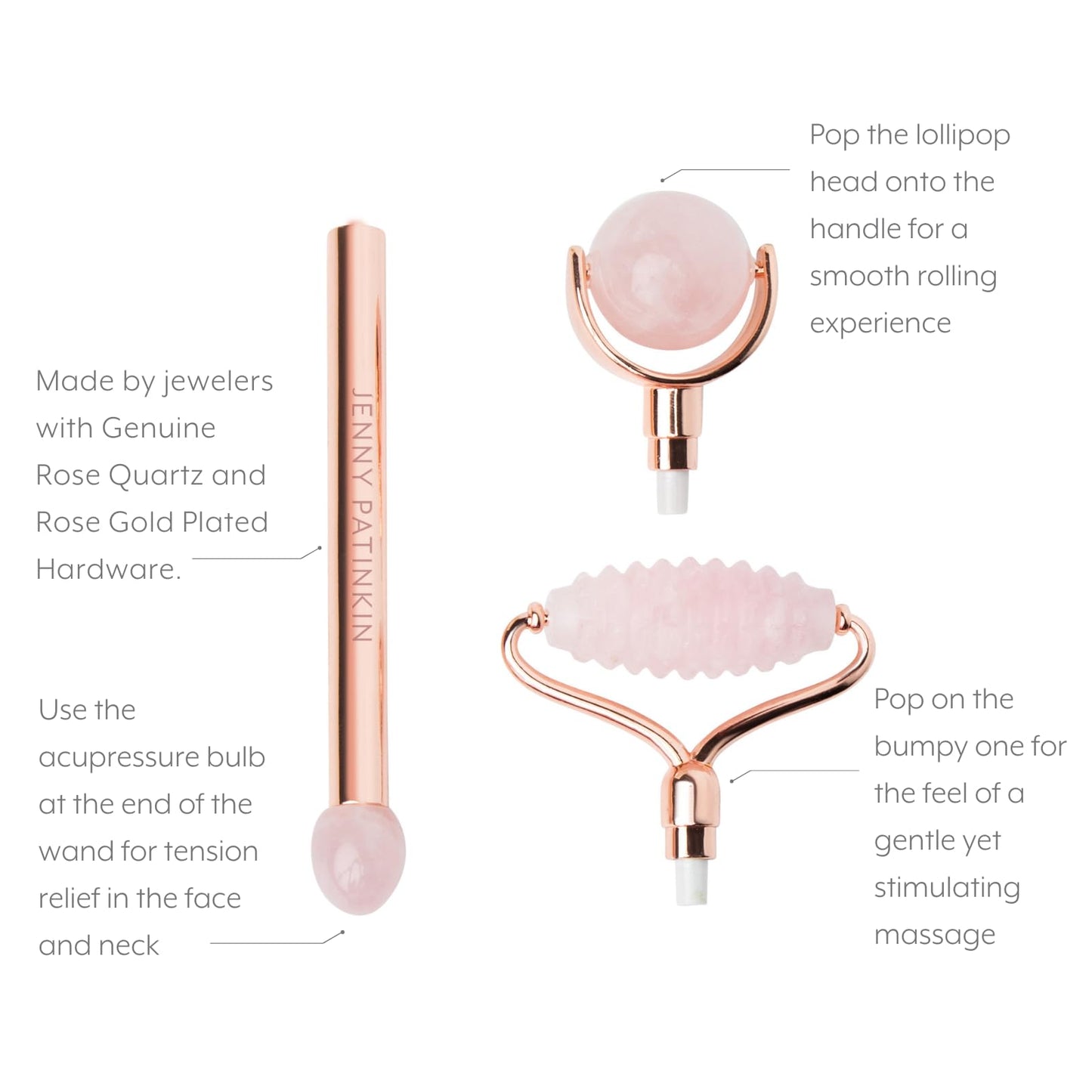 Jenny Patinkin Rose on Rose Pop and Roll Face Roller Beauty & Personal Care JENNY PATINKIN